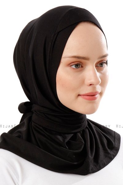 Sportif Cross - Hijab Pratico Viscosa Nero & Gold