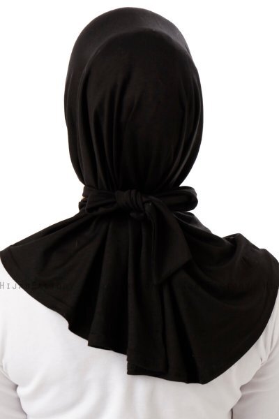 Sportif Cross - Hijab Pratico Viscosa Nero & Gold