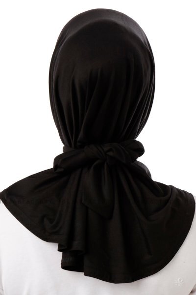 Sportif Cross - Hijab Pratico Viscosa Nero & Grigio Chiaro