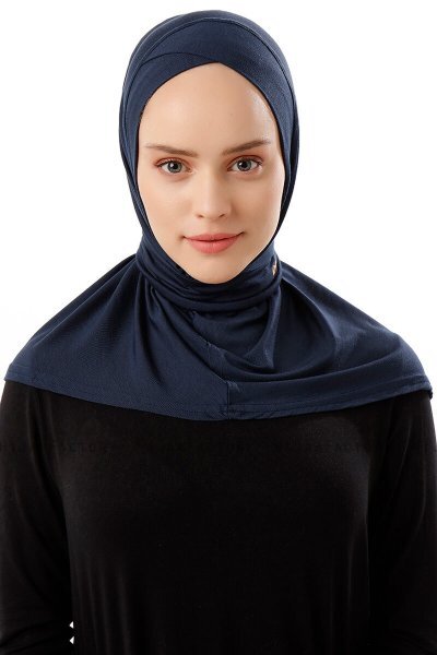 Sportif Cross - Hijab Pratico Viscosa Blu Navy