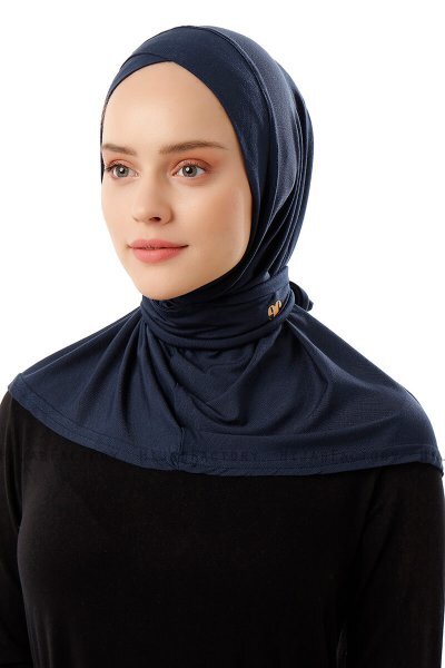 Sportif Cross - Hijab Pratico Viscosa Blu Navy