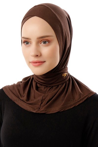 Sportif Cross - Hijab Pratico Viscosa Marrone