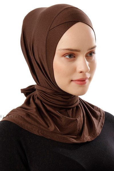 Sportif Cross - Hijab Pratico Viscosa Marrone