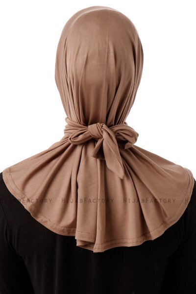 Sportif Cross - Hijab Pratico Viscosa Taupe Scuro