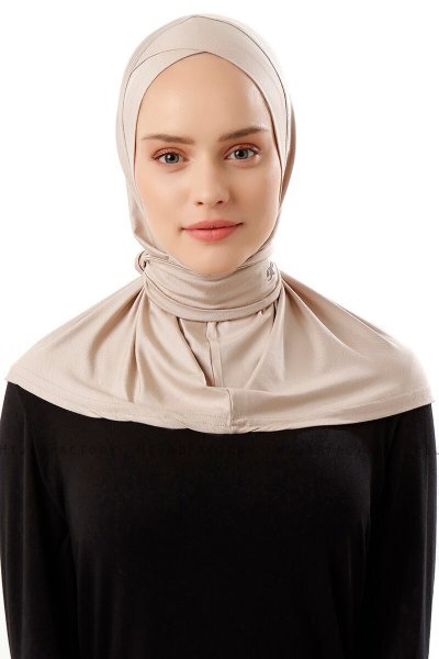 Sportif Cross - Hijab Pratico Viscosa Taupe Chiaro
