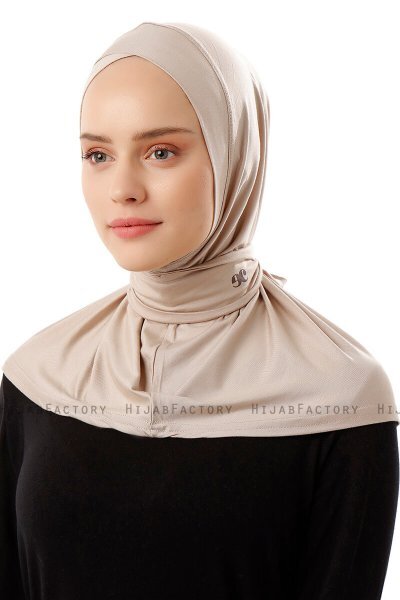 Sportif Cross - Hijab Pratico Viscosa Taupe Chiaro