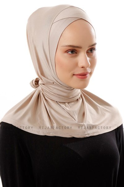 Sportif Cross - Hijab Pratico Viscosa Taupe Chiaro