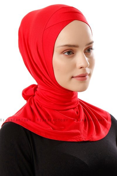Sportif Cross - Hijab Pratico Viscosa Rosso