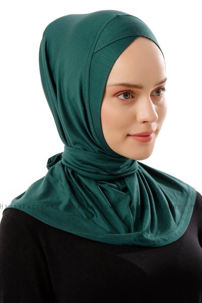 Sportif Cross - Hijab Pratico Viscosa Verde Scuro