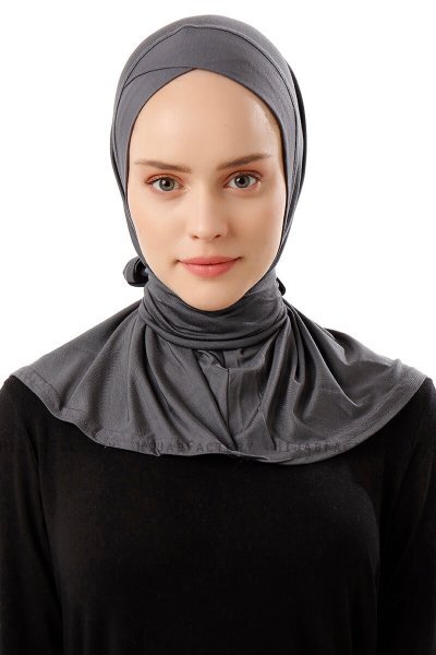 Sportif Cross - Hijab Pratico Viscosa Grigio Scuro