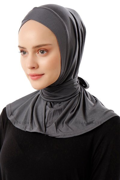 Sportif Cross - Hijab Pratico Viscosa Grigio Scuro