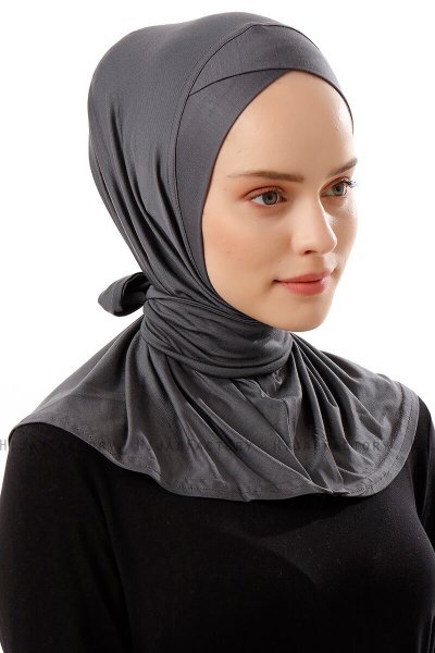 Sportif Cross - Hijab Pratico Viscosa Grigio Scuro