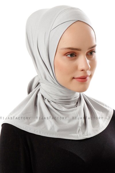 Sportif Cross - Hijab Pratico Viscosa Grigio Chiaro