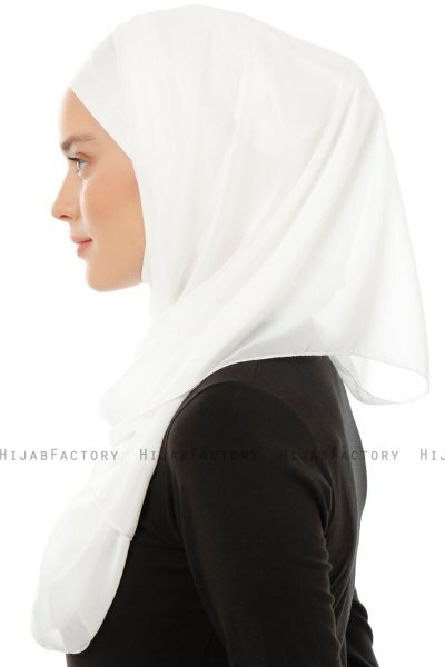 Alara Plain - Hijab Chiffon One Piece Creme