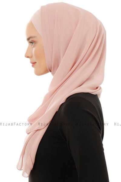 Alara Plain - Hijab Chiffon One Piece Rosa Antico