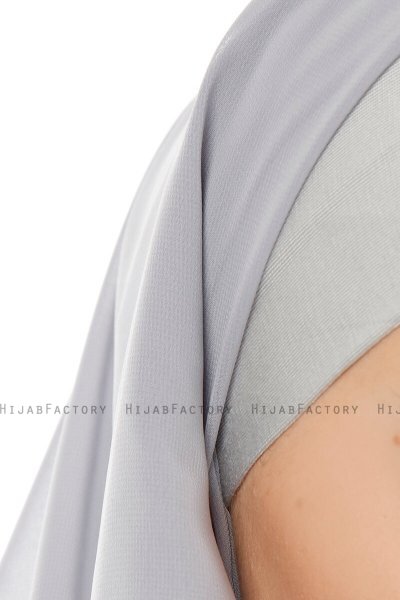 Alara Plain - Hijab Chiffon One Piece Grigio Chiaro
