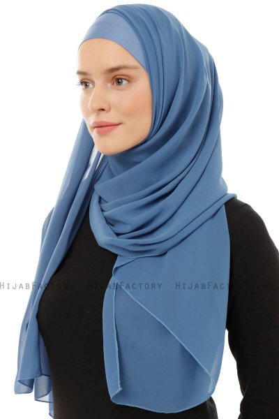 Alara Plain - Hijab Chiffon One Piece Indaco