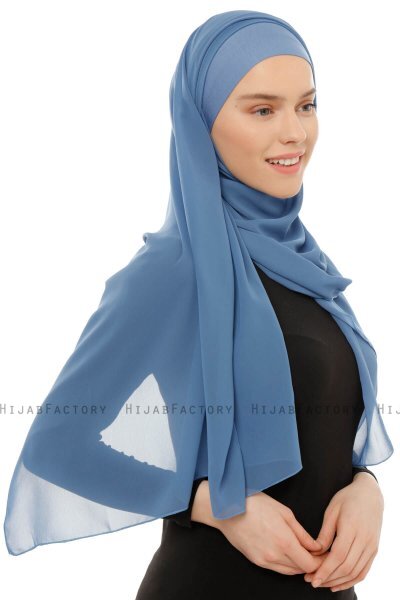 Alara Plain - Hijab Chiffon One Piece Indaco