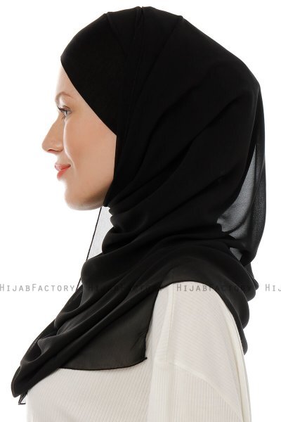 Alara Cross - Hijab Chiffon One Piece Nero