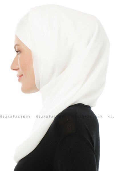 Alara Cross - Hijab Chiffon One Piece Creme