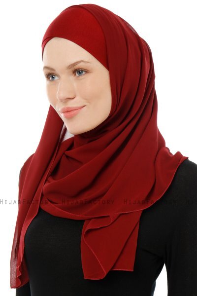 Alara Cross - Hijab Chiffon One Piece Bordò
