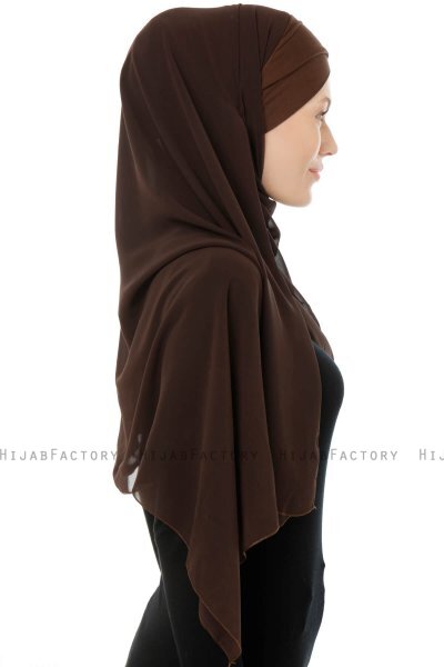 Alara Cross - Hijab Chiffon One Piece Marrone