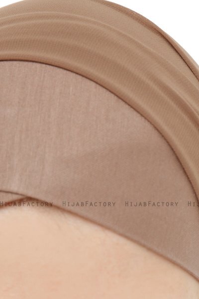 Alara Cross - Hijab Chiffon One Piece Taupe Scuro