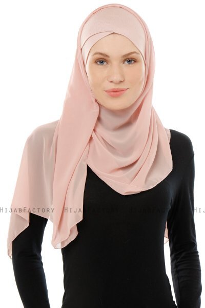 Alara Cross - Hijab Chiffon One Piece Rosa Antico