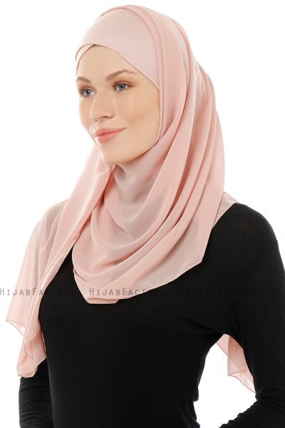 Alara Cross - Hijab Chiffon One Piece Rosa Antico