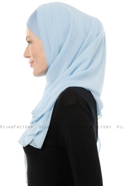 Alara Cross - Hijab Chiffon One Piece Azzurro