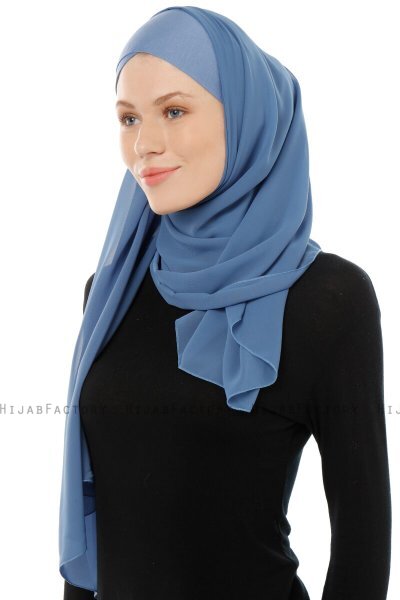 Alara Cross - Hijab Chiffon One Piece Indaco