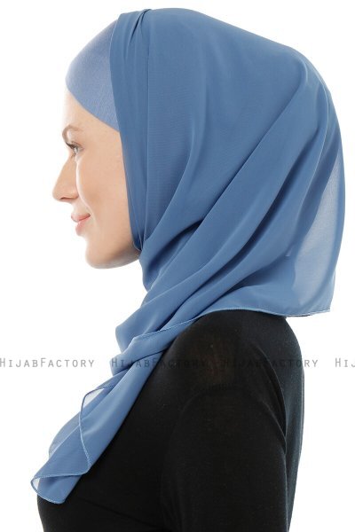 Alara Cross - Hijab Chiffon One Piece Indaco