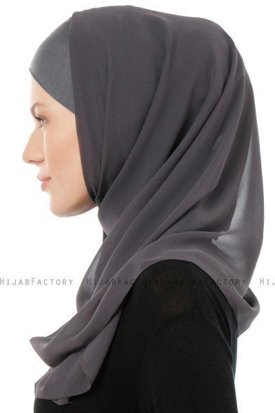 Alara Cross - Hijab Chiffon One Piece Antracite