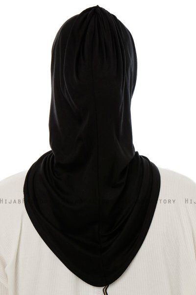 Isra Plain - Hijab One-Piece Viscosa Nero
