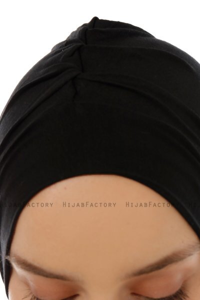 Isra Plain - Hijab One-Piece Viscosa Nero