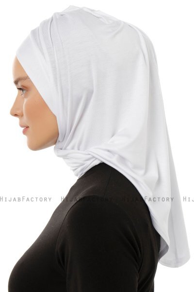 Isra Plain - Hijab One-Piece Viscosa Bianca