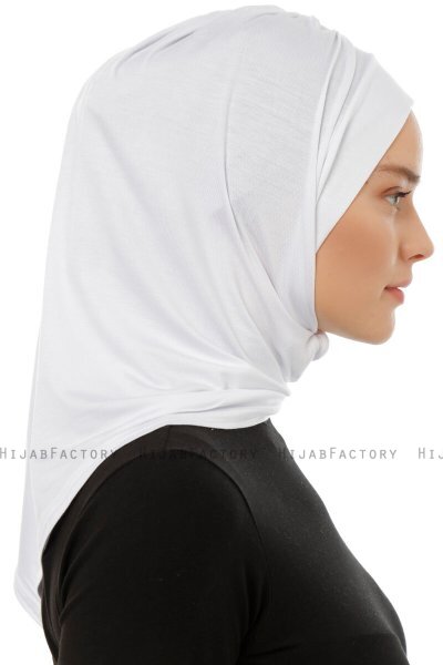 Isra Plain - Hijab One-Piece Viscosa Bianca