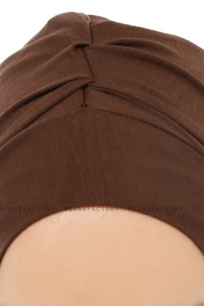 Isra Plain - Hijab One-Piece Viscosa Marrone