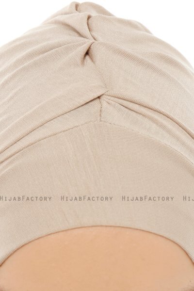 Isra Plain - Hijab One-Piece Viscosa Taupe Chiaro