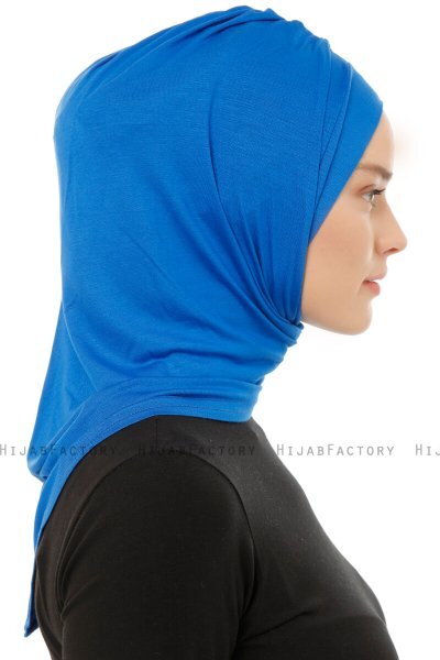 Isra Plain - Hijab One-Piece Viscosa Blu