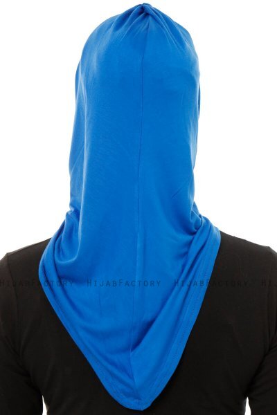 Isra Plain - Hijab One-Piece Viscosa Blu