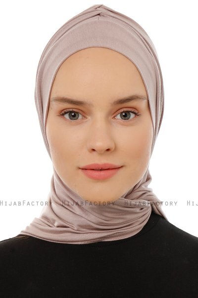 Isra Plain - Hijab One-Piece Viscosa Grigio Pietra