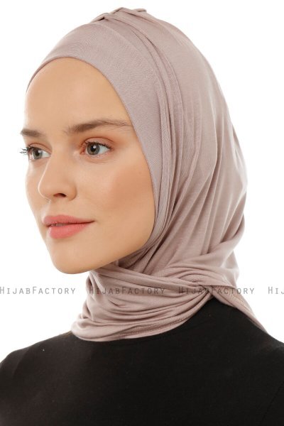 Isra Plain - Hijab One-Piece Viscosa Grigio Pietra