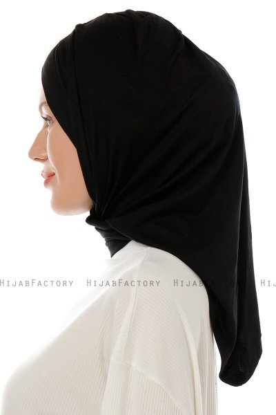 Isra Cross - Hijab One-Piece Viscosa Nero