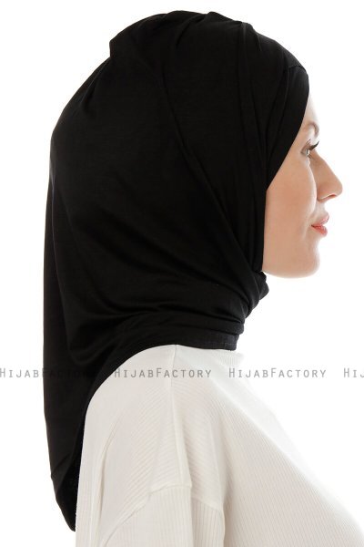 Isra Cross - Hijab One-Piece Viscosa Nero