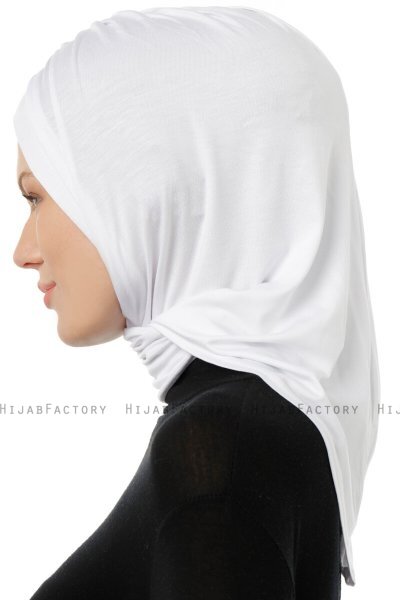 Isra Cross - Hijab One-Piece Viscosa Bianca