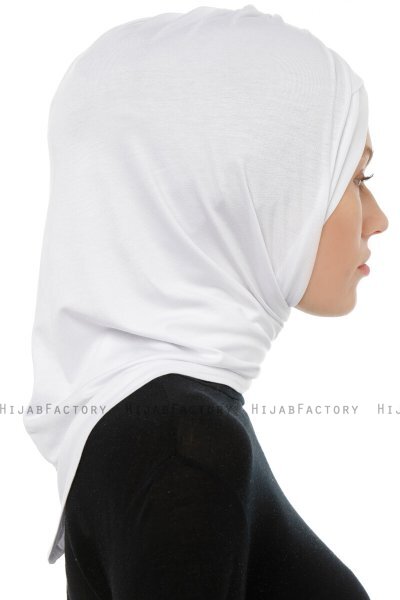 Isra Cross - Hijab One-Piece Viscosa Bianca