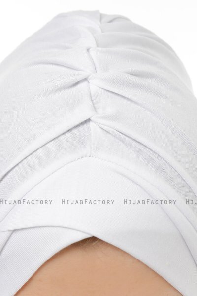 Isra Cross - Hijab One-Piece Viscosa Bianca