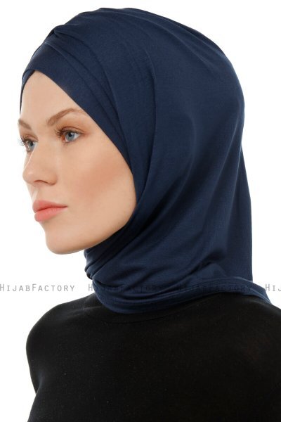 Isra Cross - Hijab One-Piece Viscosa Blu Navy