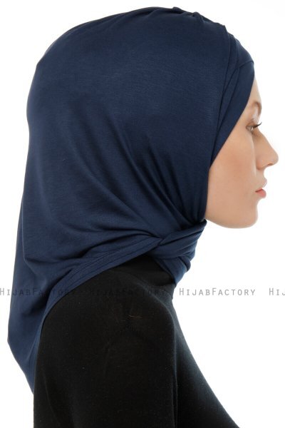 Isra Cross - Hijab One-Piece Viscosa Blu Navy